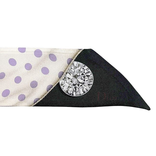 Dior Scarf Silk Bordeaux CD Medallion Ribbon — view 5