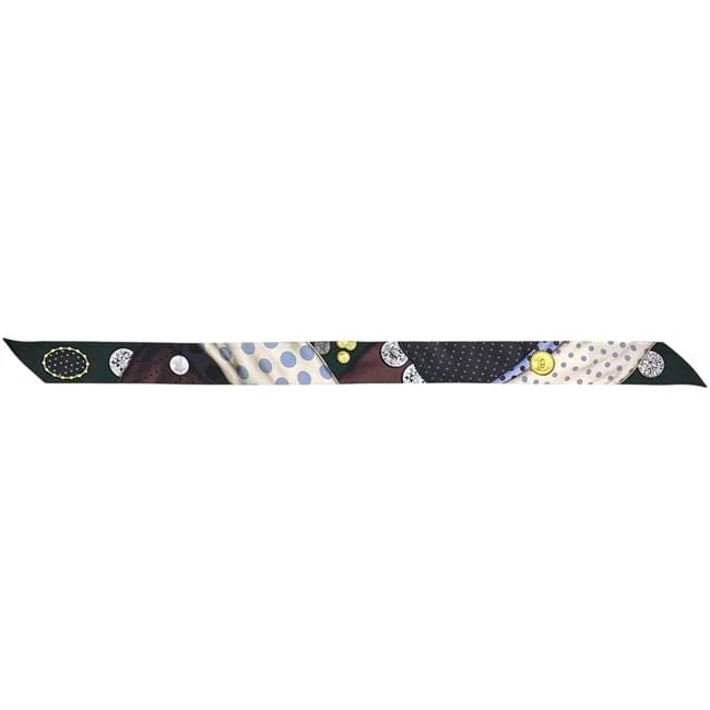 Dior Scarf Silk Bordeaux CD Medallion Ribbon — view 2
