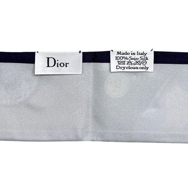 Dior Scarf Silk Bordeaux CD Medallion Ribbon — view 4