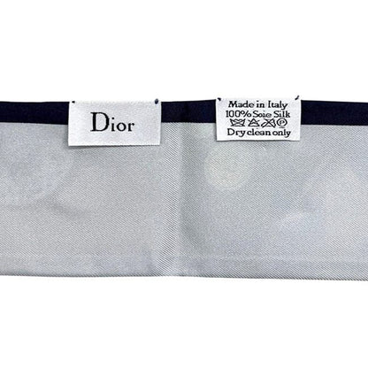 Dior Scarf Silk Bordeaux CD Medallion Ribbon — view 4