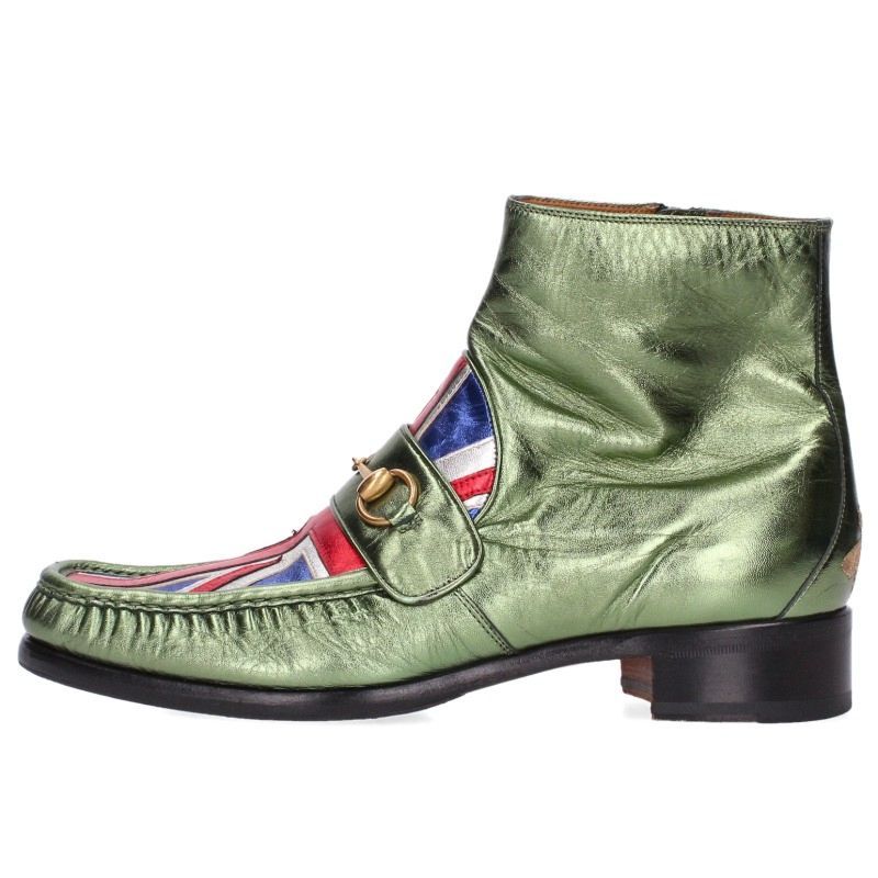 Gucci Union Jack Horsebit Boots 10.5