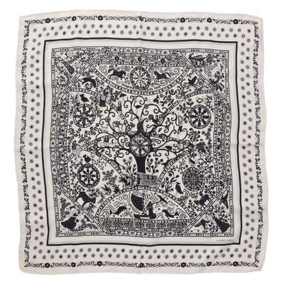 Hermes Carre 55 Peuple du Vent People of the Wind Silk Scarf 55