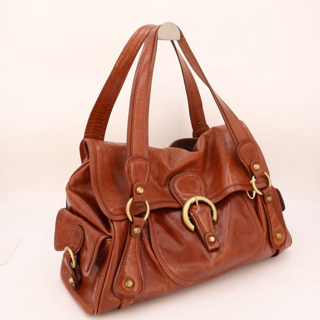 Balenciaga Brown Leather Shoulder Bag