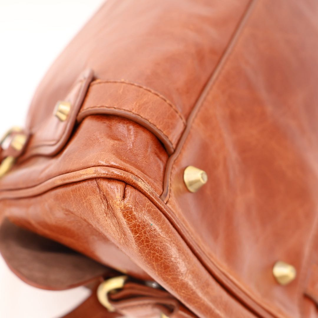 Balenciaga Brown Leather Shoulder Bag — view 6