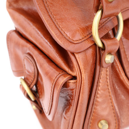 Balenciaga Brown Leather Shoulder Bag — view 2