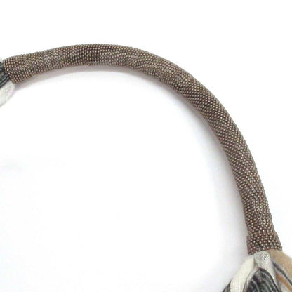 Brunello Cucinelli Monile Twintail Shawl Stripe Off White Shiny Detail Scarf — view 3