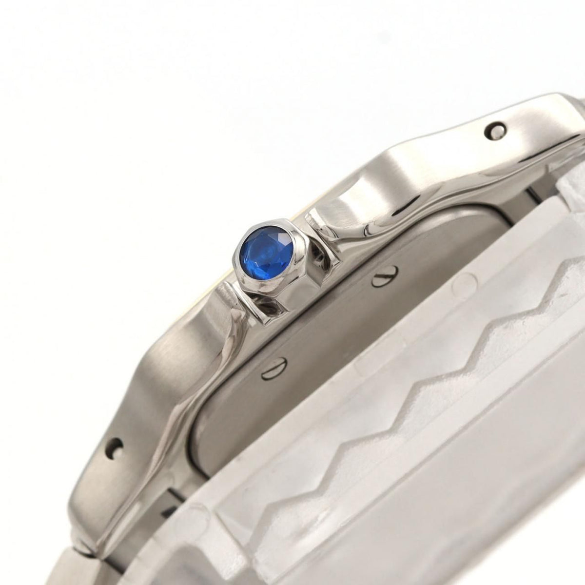 Cartier Santos Galbee SM Stainless Steel Yellow Gold Quartz Watch — view 4