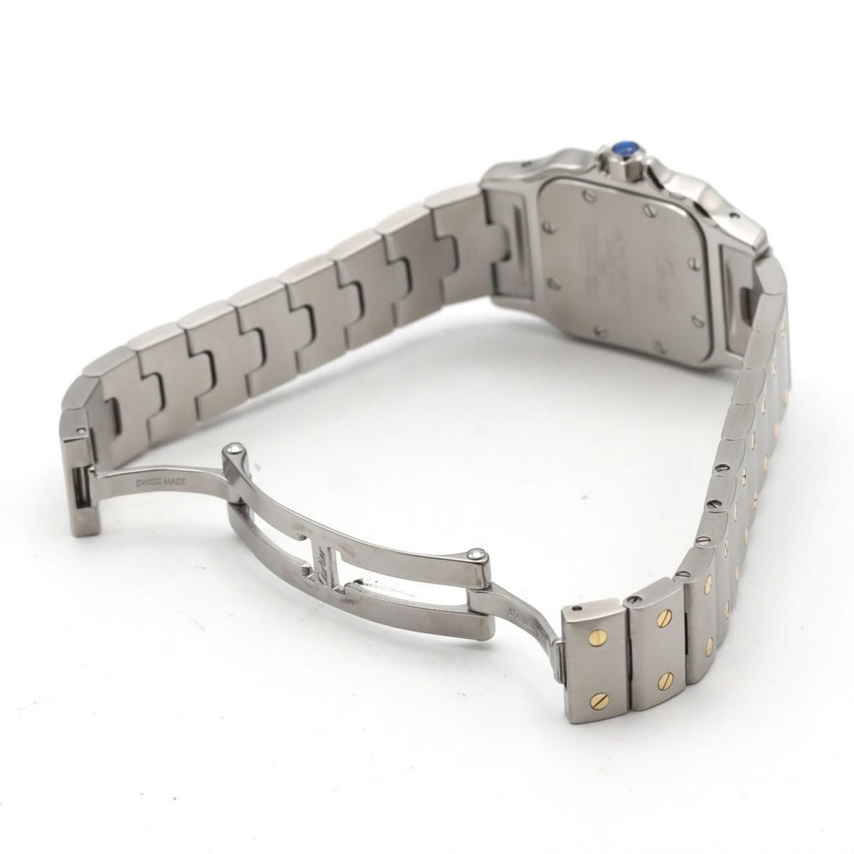Cartier Santos Galbee SM Stainless Steel Yellow Gold Quartz Watch — view 7