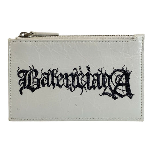 Balenciaga Cash DIY Metal White Coin Purse Card Case Fragment