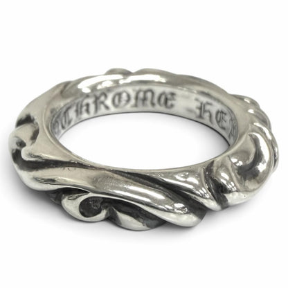 Chrome Hearts Scroll Band Ring Silver