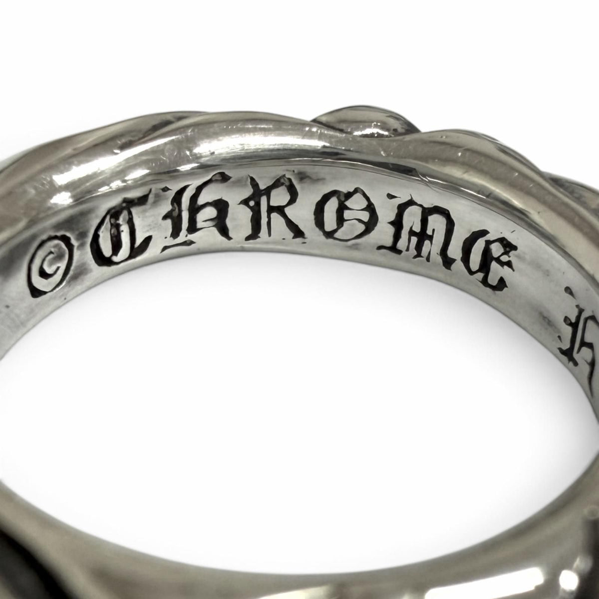 Chrome Hearts Scroll Band Ring Silver — view 7