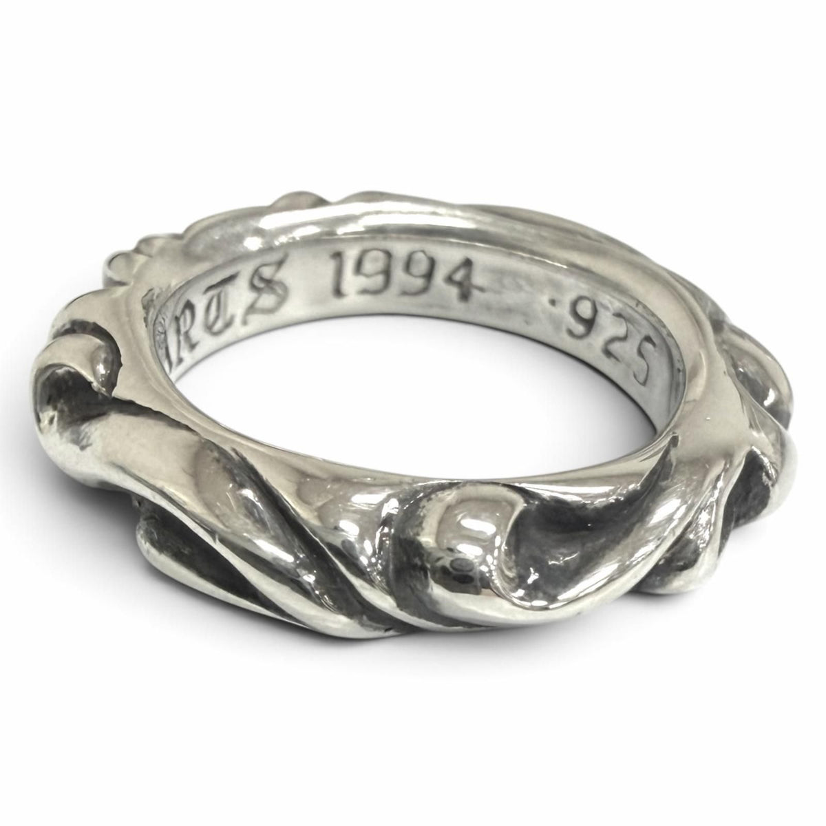 Chrome Hearts Scroll Band Ring Silver — view 5