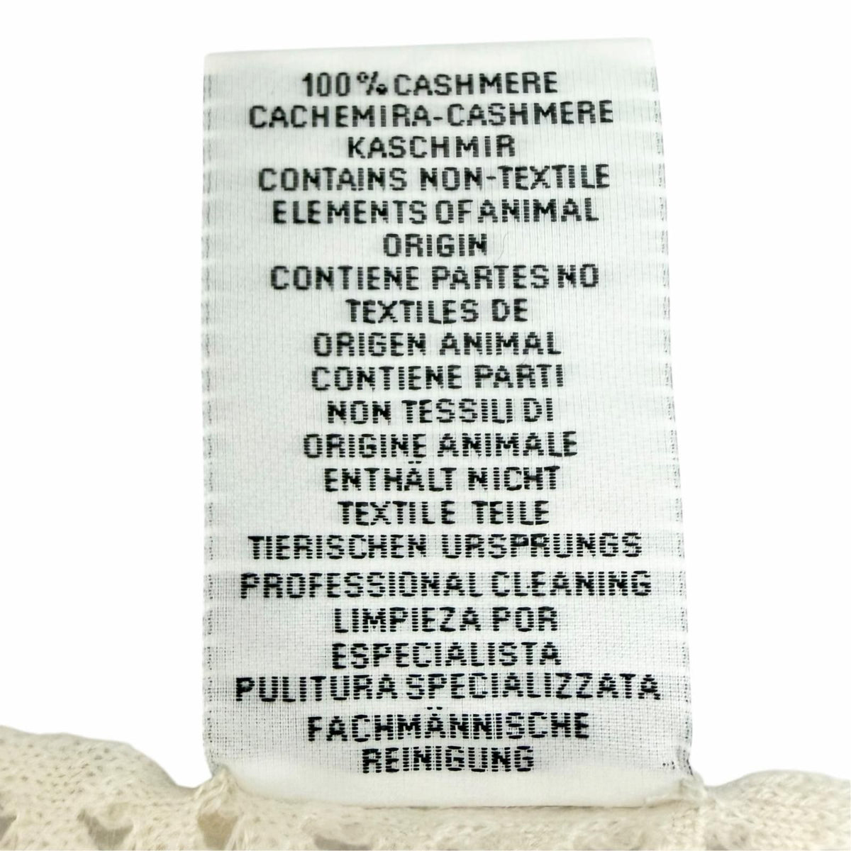 Hermes Maille Filet Cashmere 100% Logo Leather Shawl Scarf with Emblem Ivory — view 7