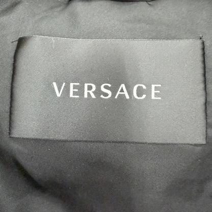 Versace Medusa Belt Baroque Long Length Down Coat Black Gold 36 — view 8