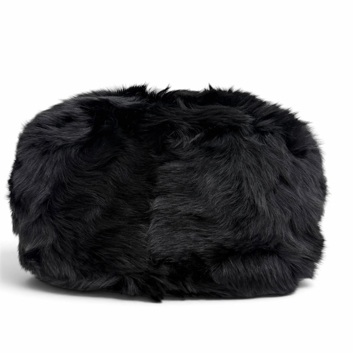 Moncler Caradoc Logo Patch Eco Fur Leather Tote Bag Black — view 5