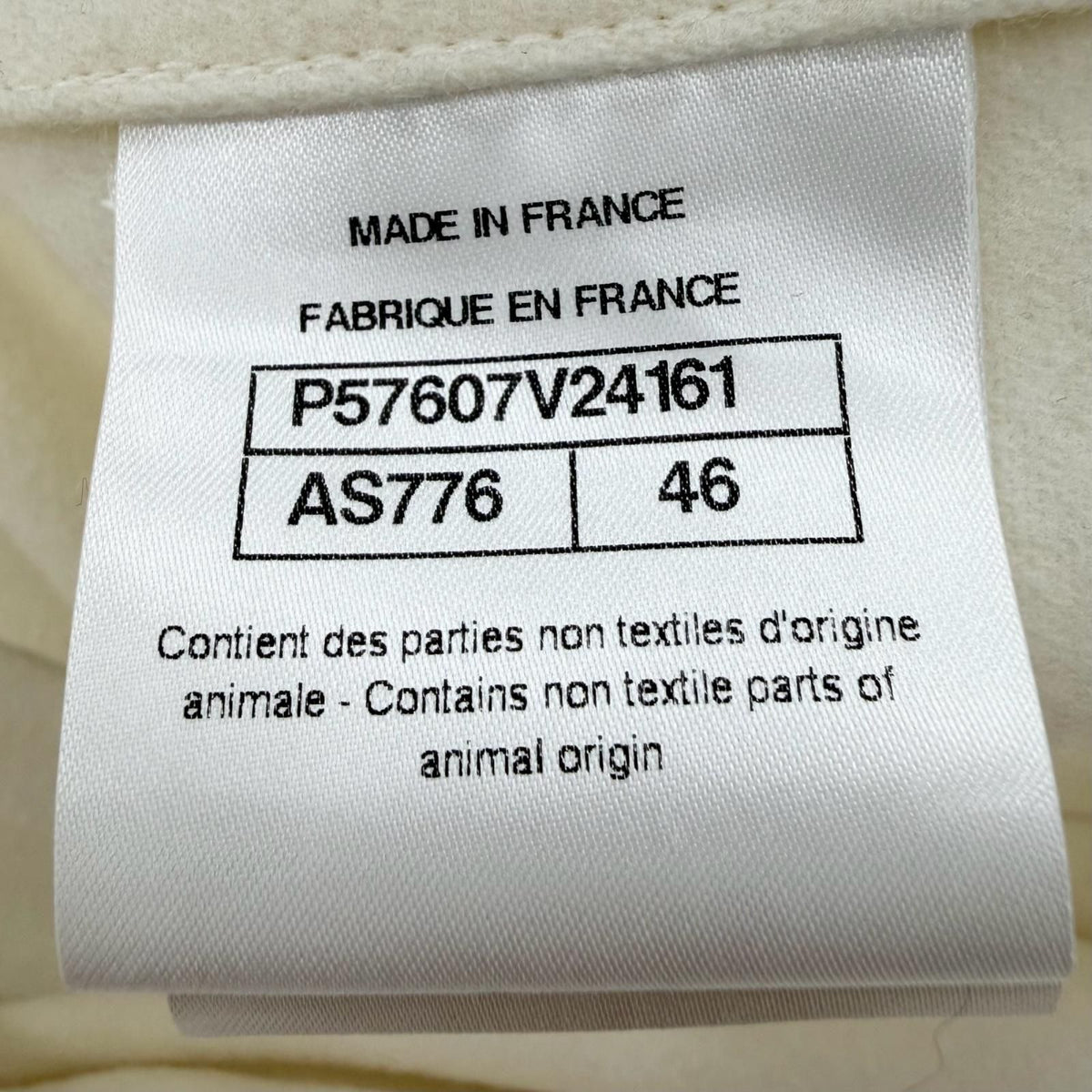 Chanel Wool Cashmere CC Logo Button Long Length Coat White 46 — view 8