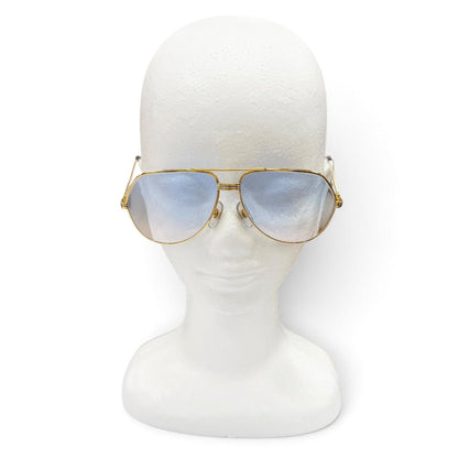 Cartier Vintage Trinity Two Bridge Teardrop Sunglasses Gold Bordeaux Eyewear — view 2
