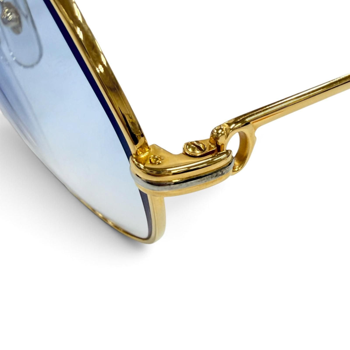 Cartier Vintage Trinity Two Bridge Teardrop Sunglasses Gold Bordeaux Eyewear — view 6