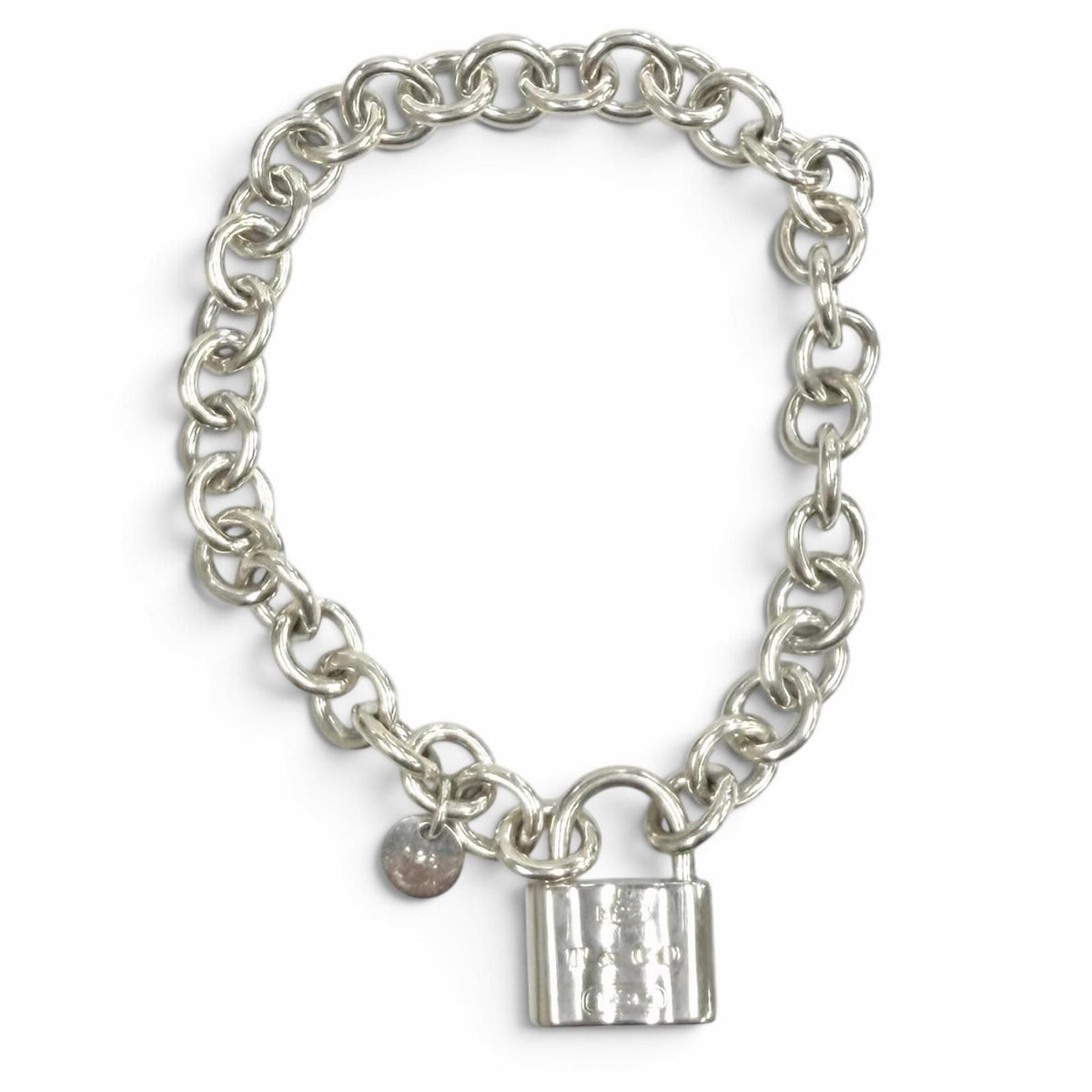 Tiffany & Co Lock Bracelet Logo Inner Circumference 17 Silver