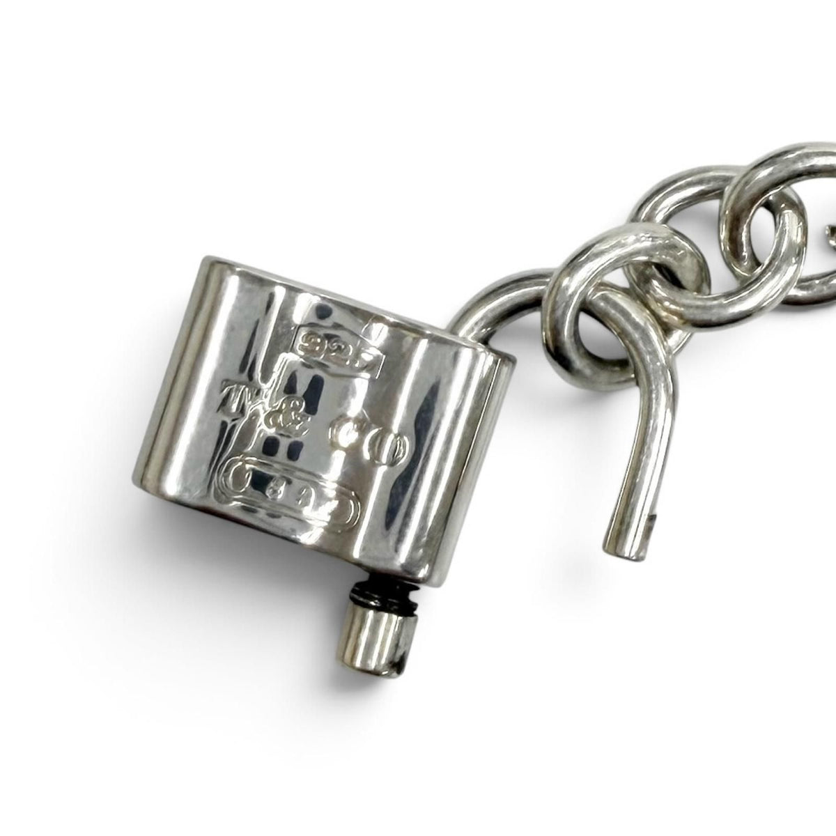 Tiffany & Co Lock Bracelet Logo Inner Circumference 17 Silver — view 6