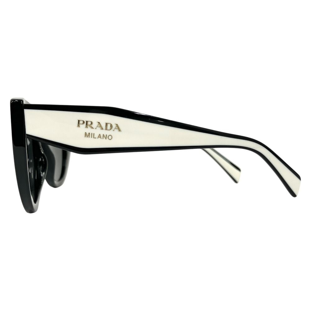 Prada Sunglasses Eyewear Cat Eye 52 Black White — view 2