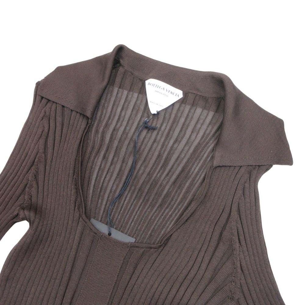 Bottega Veneta Silk Ribbed Knit Shirt Long Sleeve Top Dress Layered Design 38 — view 8