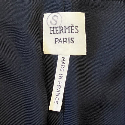 Hermes Lambskin Leather Pants Belted Side Zip Silver Black 36 — view 8