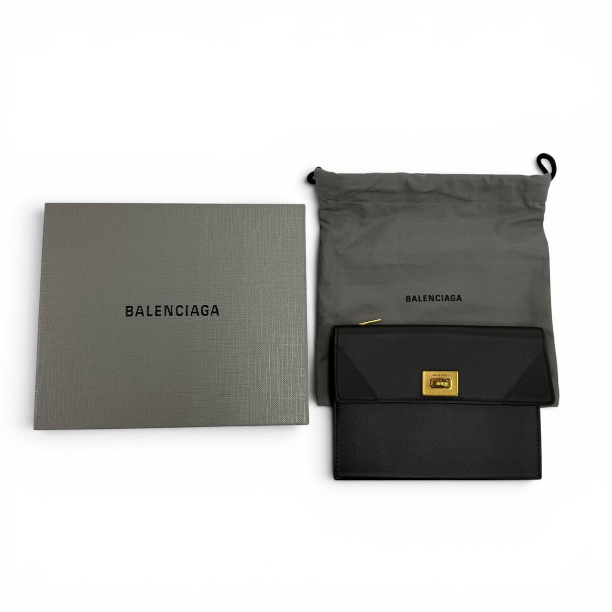 Balenciaga Rodeo Large Coin Card Holder Smooth Calfskin Case Black — view 2
