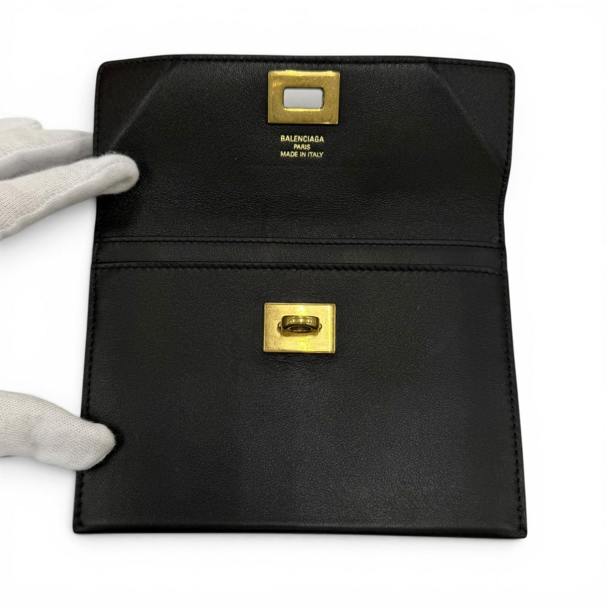 Balenciaga Rodeo Large Coin Card Holder Smooth Calfskin Case Black — view 6