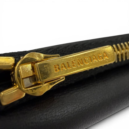 Balenciaga Rodeo Large Coin Card Holder Smooth Calfskin Case Black — view 8