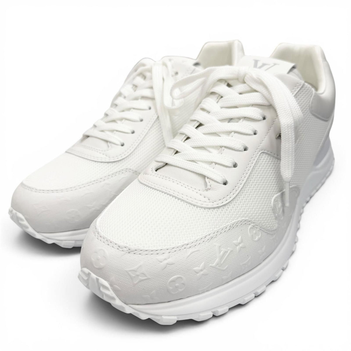 Louis Vuitton Run Away Line Mesh Leather Monogram Sneakers White 7