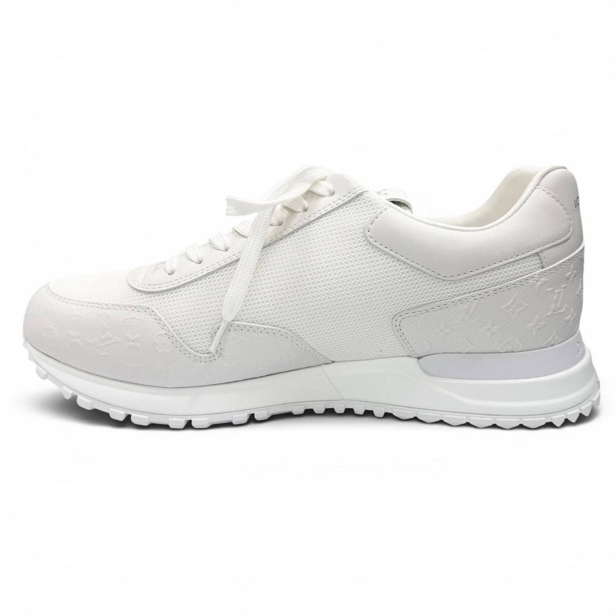 Louis Vuitton Run Away Line Mesh Leather Monogram Sneakers White 7 — view 7
