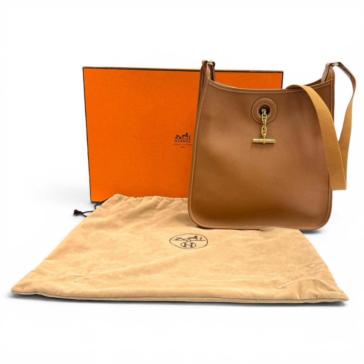 Hermes Vespa PM Gold Courchevel Shoulder Bag — view 2