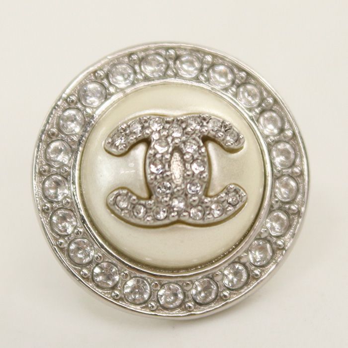 Chanel Rhinestone CC Logo Earrings Metal — view 4