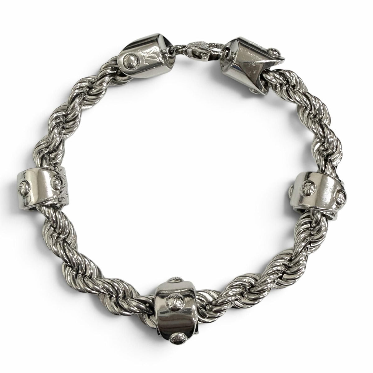 Louis Vuitton LV Rope Bracelet Silver — view 3