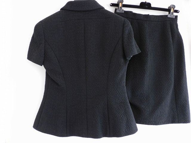 Chanel 97C Set Short Sleeve Jacket Skirt Black Suit 38 — view 5