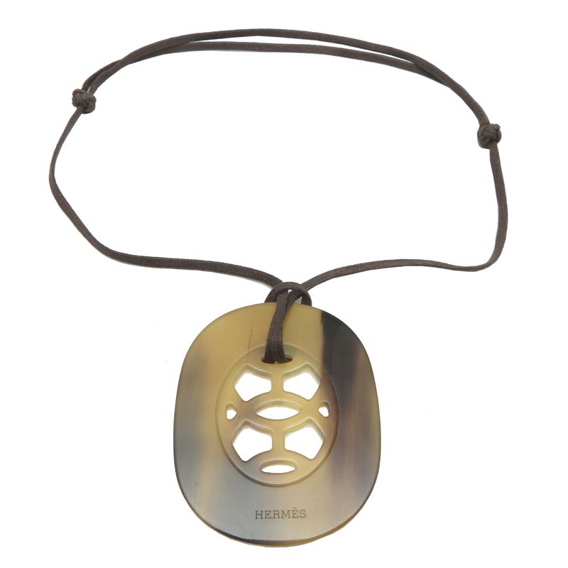 Hermes Necklace Brown