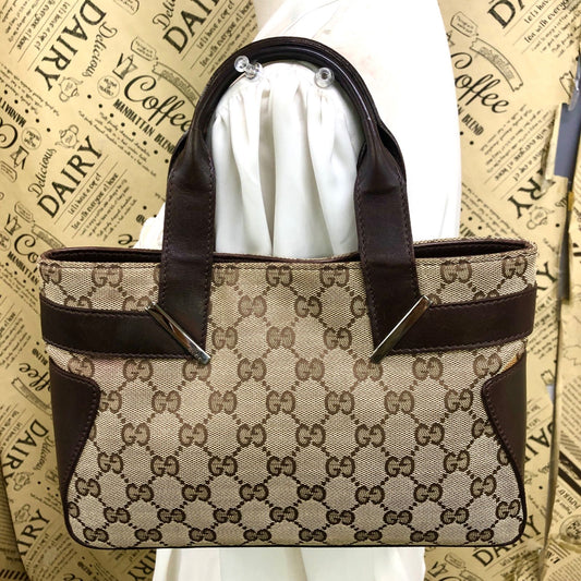 Gucci Tote Bag GG Canvas Brown Business
