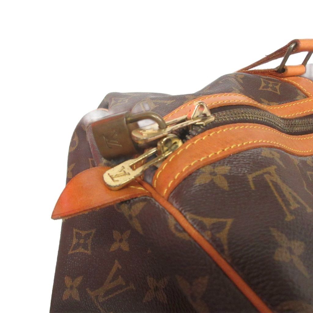 Louis Vuitton Sac Spool Boston Bag Monogram Vachetta Leather Strap Brown — view 6