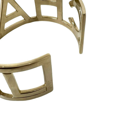 Chanel Comment Logo Bangle Gold Bracelet — view 4