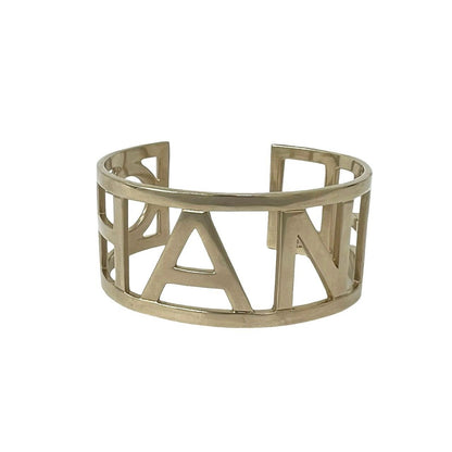 Chanel Comment Logo Bangle Gold Bracelet — view 2