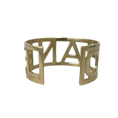 Chanel Comment Logo Bangle Gold Bracelet — view 7