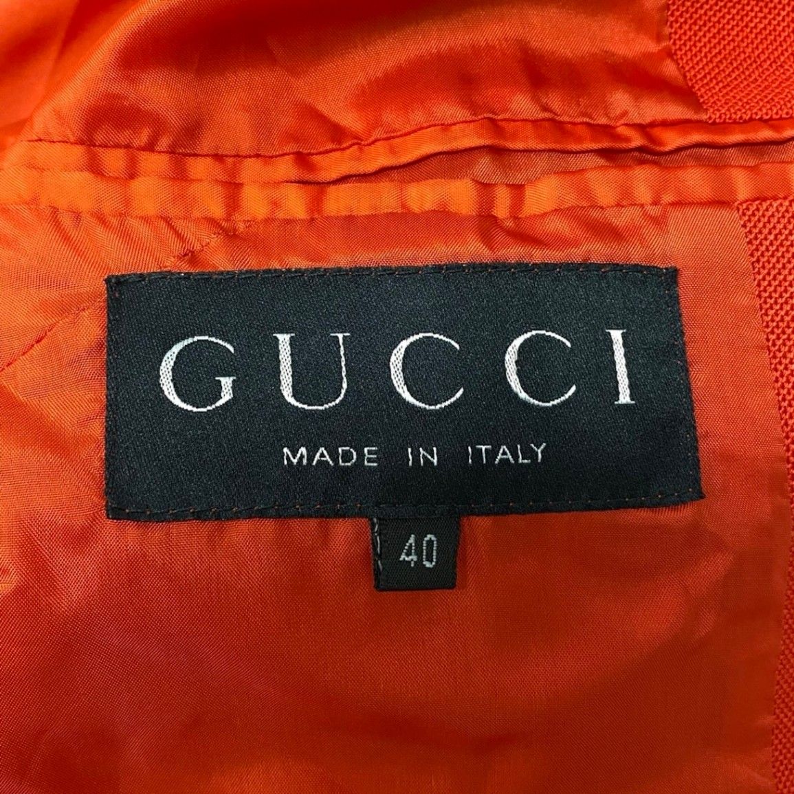 Gucci Vintage Jacket Logo Button Orange 40 — view 7