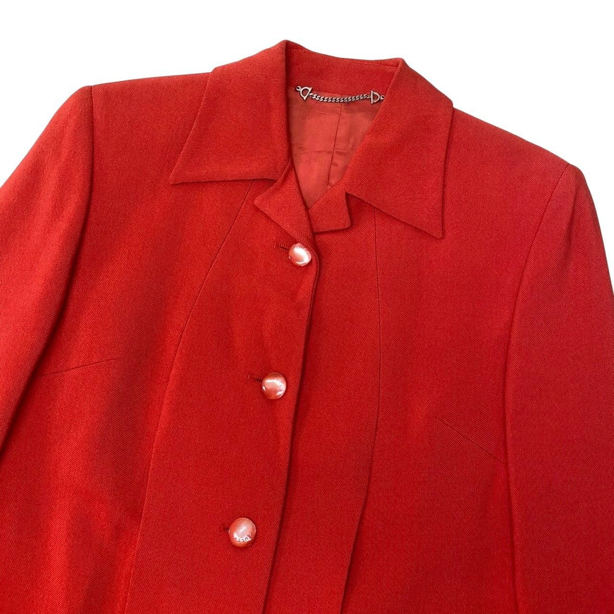 Gucci Vintage Jacket Logo Button Orange 40 — view 4