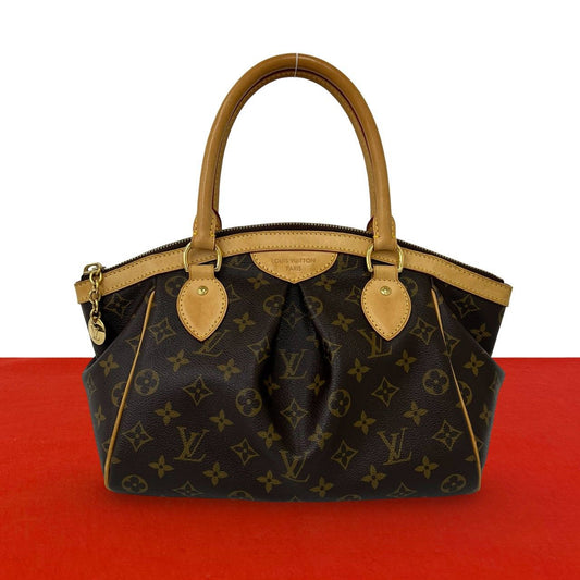 Louis Vuitton Tivoli PM Monogram Leather Mini Boston Bag Brown