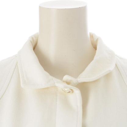 Chanel Cotton Logo Button Jacket White 40 — view 5