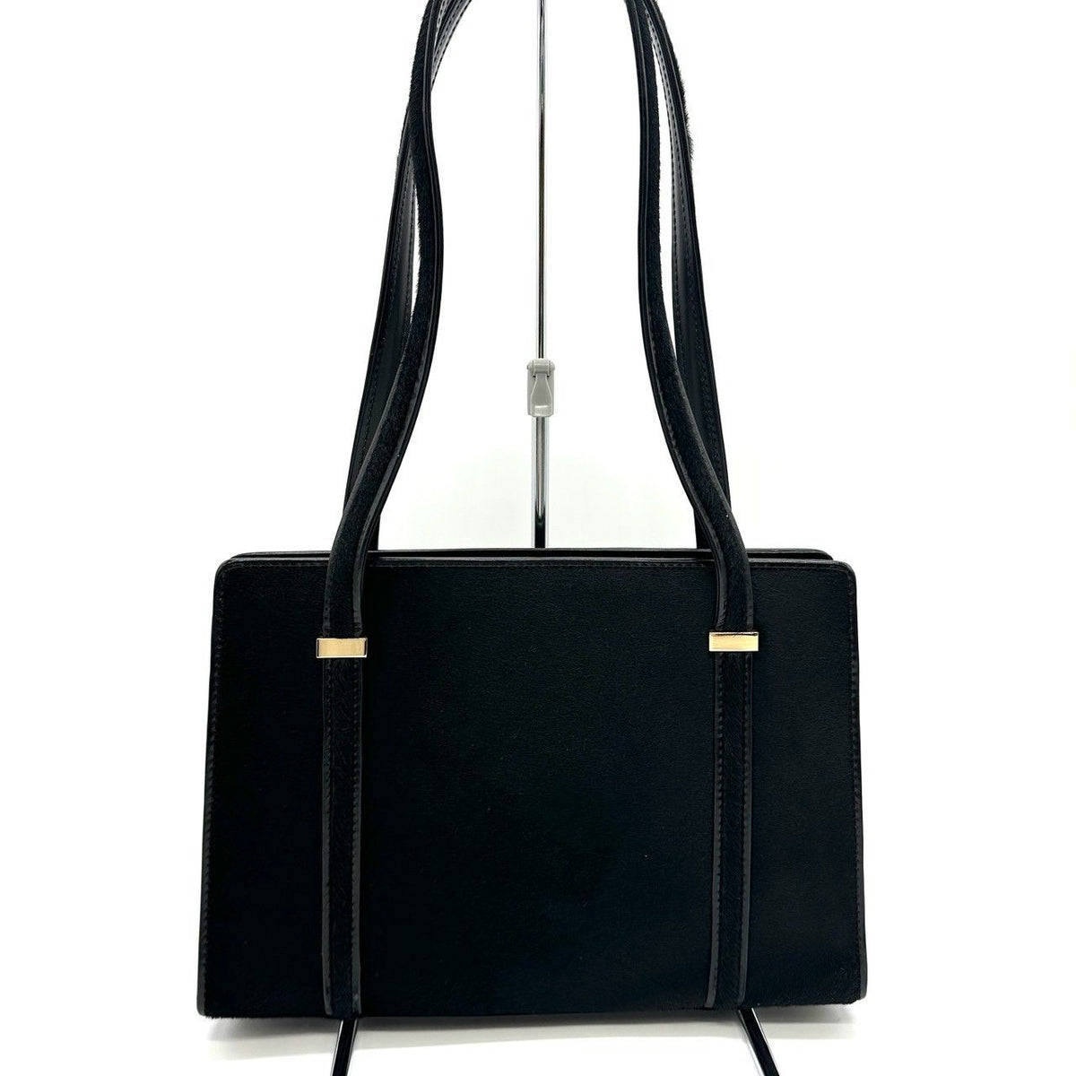 Gucci Shoulder Bag Tote Calf Hair Leather Black — view 2