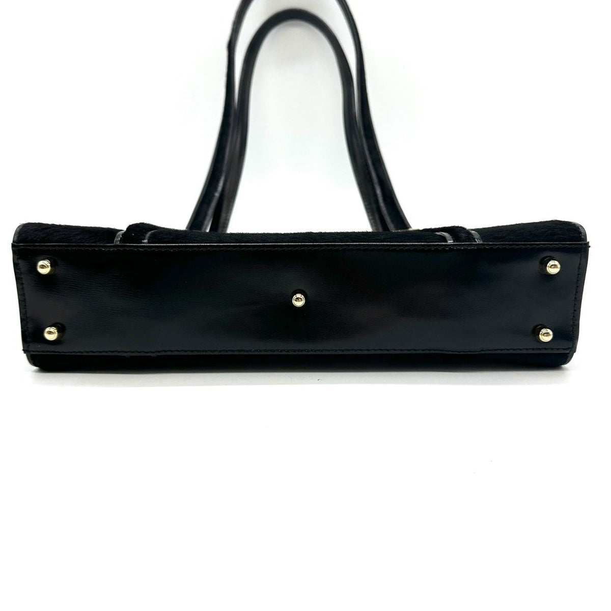Gucci Shoulder Bag Tote Calf Hair Leather Black — view 3