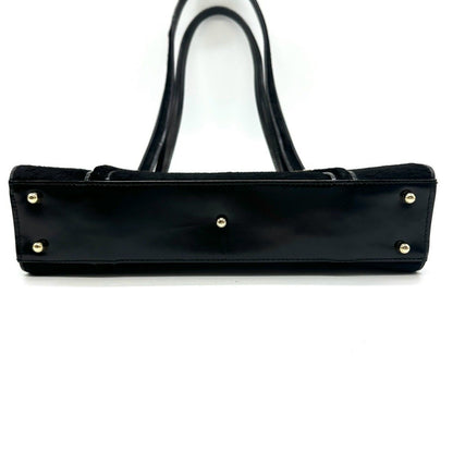 Gucci Shoulder Bag Tote Calf Hair Leather Black — view 3