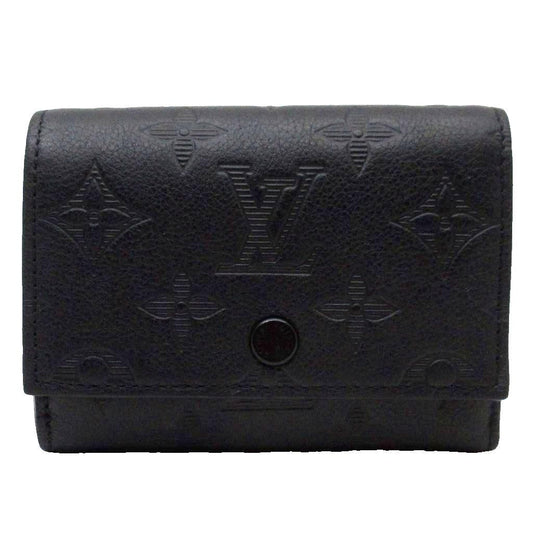Louis Vuitton Monogram Shadow Victor Wallet Trifold Compact Noir Black